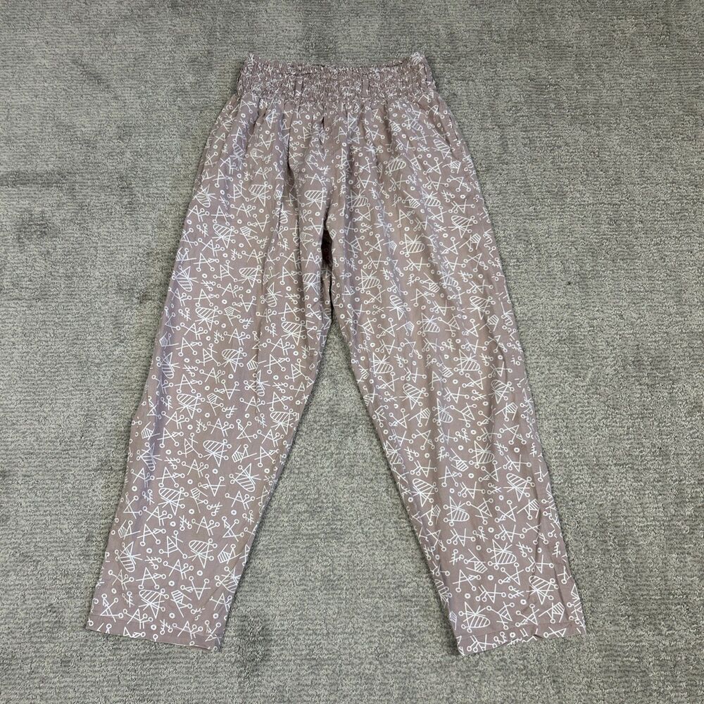 Lucy & Yak Alexa Pants Womens Large Organic Cotton Dusty Rose Pull On Pockets